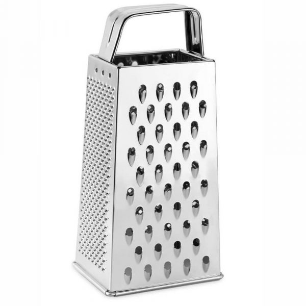 Versatile 4-Way Grater 23cm: Effortlessly grate, shred, slice, and zest with this high-quality kitchen essential for your culinary creations!