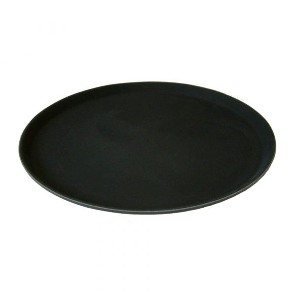 Black 28cm Fiberglass Tray - Stylish and Durable Serving Tray for Home or Catering Events, Buy Online Now!