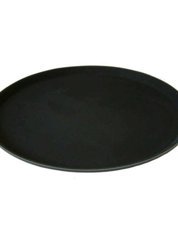 Black 28cm Fiberglass Tray - Stylish and Durable Serving Tray for Home or Catering Events, Buy Online Now!