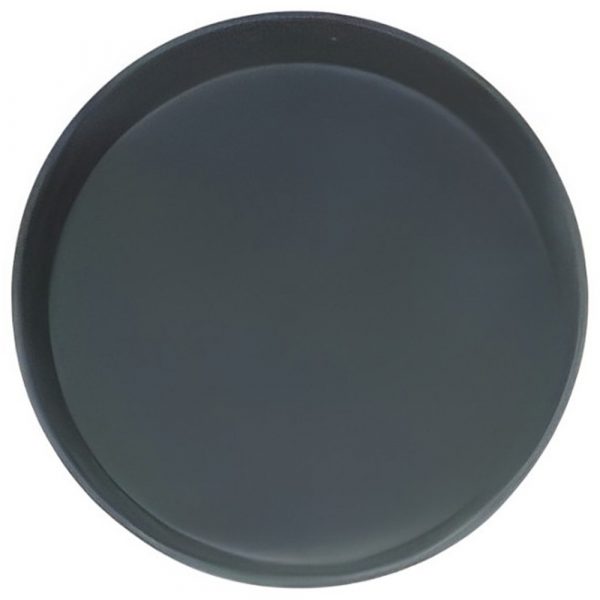 Premium 28cm Black Non-Slip Round Tray - Stylish and practical serving tray perfect for everyday use or special occasions.