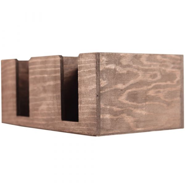 Premium wooden bar caddy with 6 compartments, measuring 25x15x11cm, perfect for organizing your bar essentials in style. Buy now!
