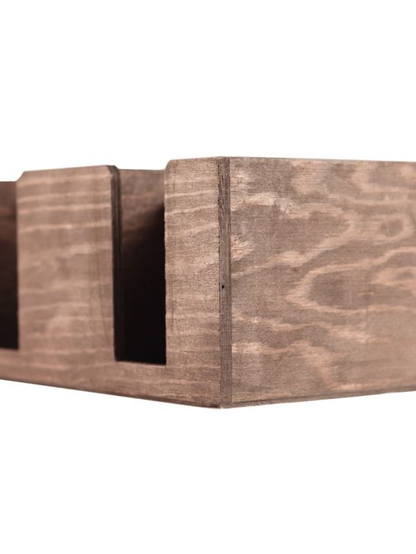 Premium wooden bar caddy with 6 compartments, measuring 25x15x11cm, perfect for organizing your bar essentials in style. Buy now!