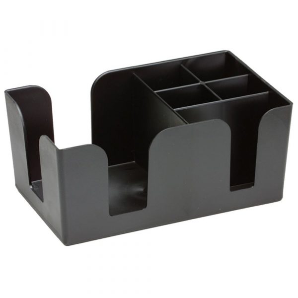 Premium Black Plastic Bar Caddy for Organizing Bartending Tools - Buy Online Now!