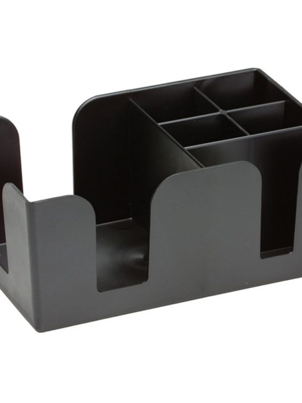 Premium Black Plastic Bar Caddy for Organizing Bartending Tools - Buy Online Now!