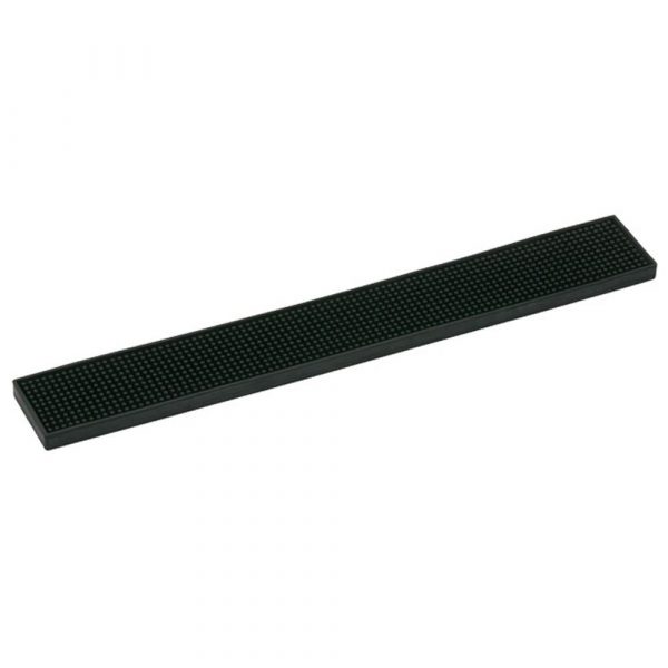 Premium black 60x8cm bar mat without tray, ideal for serving drinks in style, a must-have for any professional bartender or home bar setup.
