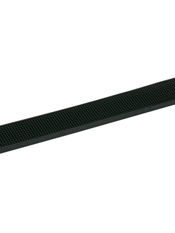 Premium black 60x8cm bar mat without tray, ideal for serving drinks in style, a must-have for any professional bartender or home bar setup.