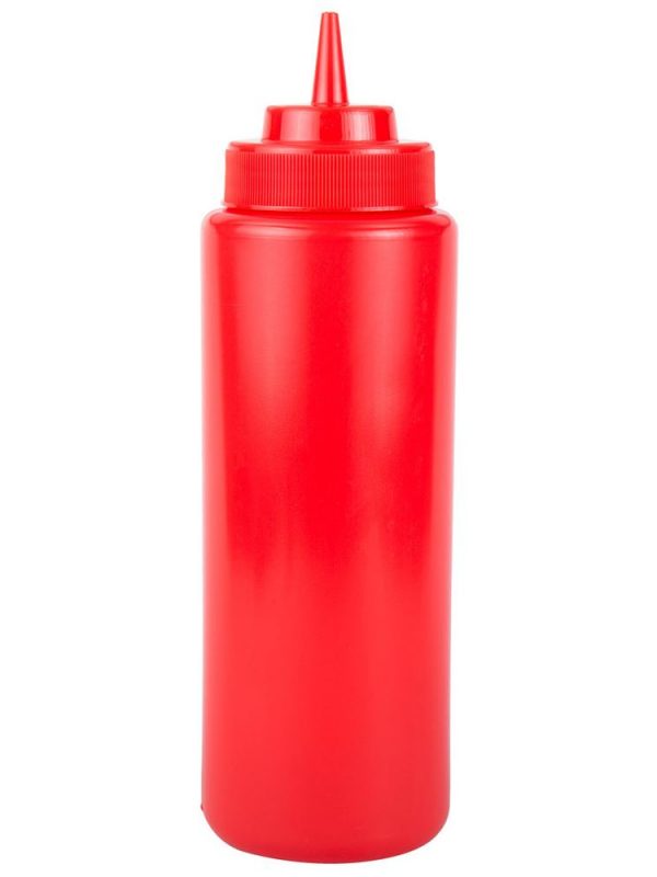 Premium 95cl Red Plastic Bottle with Lid - Convenient and Durable Storage Solution for Beverages - Ideal for Home or Office Use