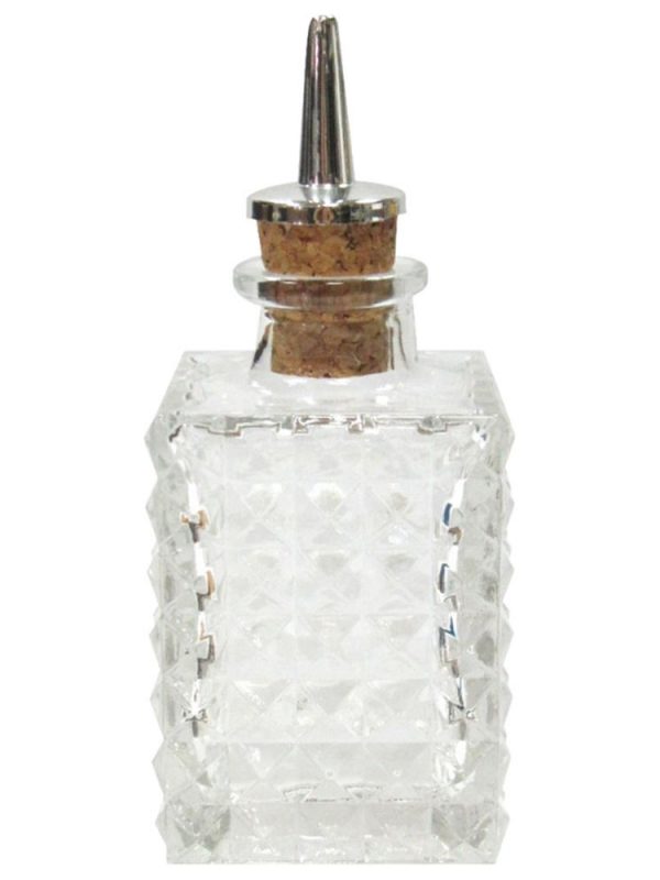 Exquisite 100ml Diamond Square Bitters Bottle - Premium, Elegant and Stylish for Your Home Bar - Shop Now!