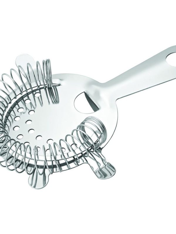 Stainless Steel 4 Prong Cocktail Strainer for Bartenders - Premium Quality Bar Tool for Straining Cocktails and Drinks
