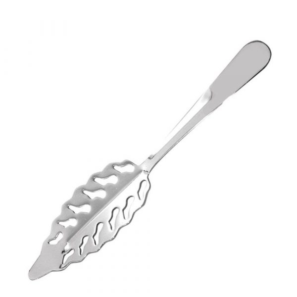 Japanese-inspired 47 Ronin stainless steel absinthe spoon for exquisite cocktail experiences
