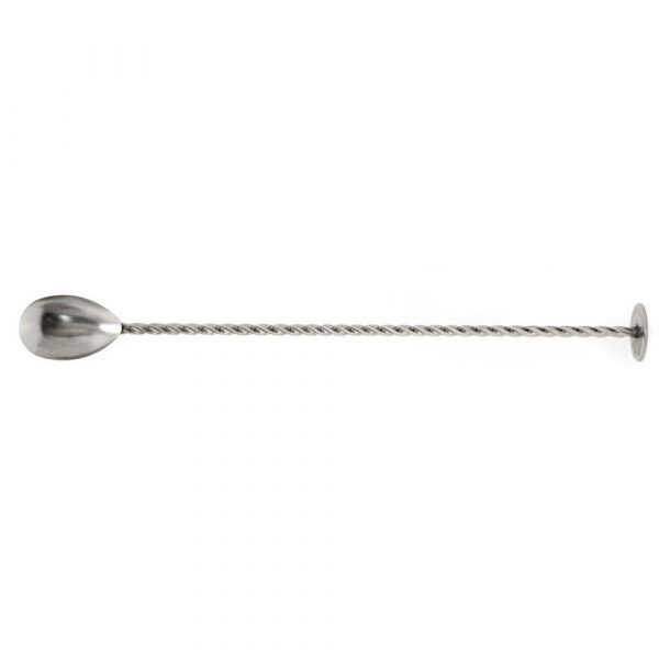 Stylish 28cm Bar Spoon with Stainless Steel Muddler for Mixing Cocktails - Premium Quality Barware Accessory