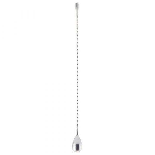 Premium 30cm Stainless Steel Teardrop Bar Spoon for Mixing Cocktails - High-Quality Barware Tool for Professional Bartenders