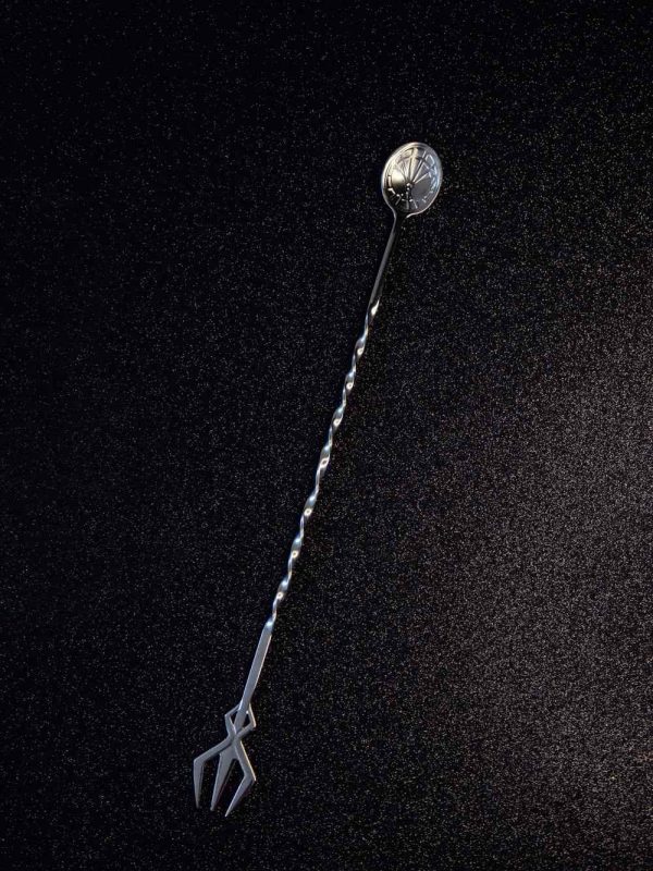 Trident Bar Spoon - Premium Quality Stainless Steel Mixing Tool for Bartenders and Home Mixologists