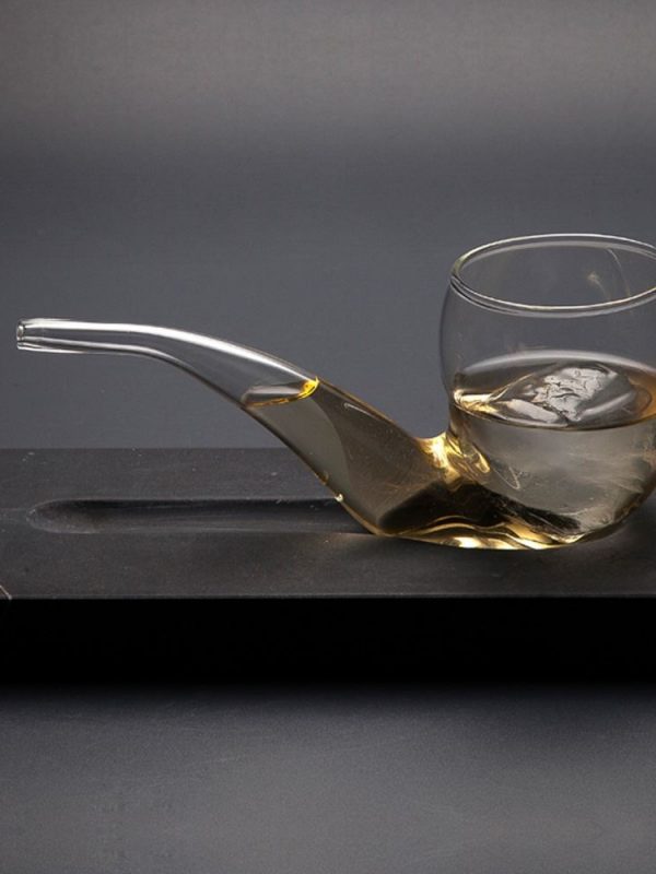 Stylish 10cl Cocktail Pipe Cup with Marble Support for Elegant Enjoyment - Purchase Online for a Luxurious Drinking Experience!