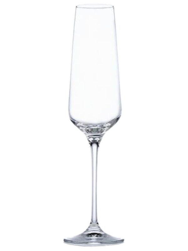 Modern avant-garde 25cl flute glass perfect for special occasions