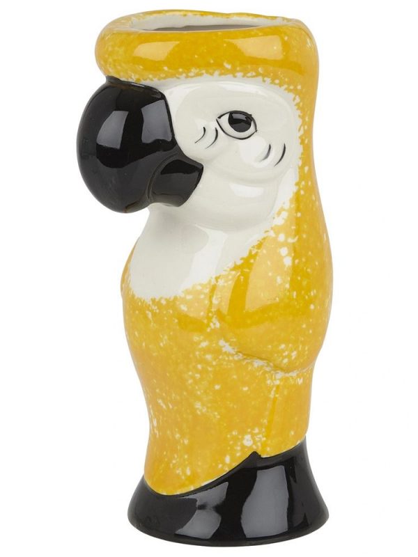 Colorful Parrot Ceramic Tiki Cup 75cl - Handcrafted Exotic Drinkware for Tropical Vibes - Shop Now for Refreshing Sips!