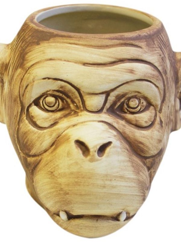COPO TIKI MONKEY MATT 50CL - Handcrafted Tiki Monkey Matte Glass, 50cl Capacity, Premium Quality Drinkware