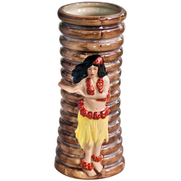 Exotic COPOS TIKI HULA GIRL 32CL glass mug perfect for tropical vibes, ideal for cocktails and drinks, buy online now!
