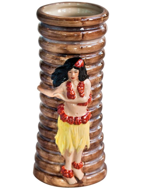 Exotic COPOS TIKI HULA GIRL 32CL glass mug perfect for tropical vibes, ideal for cocktails and drinks, buy online now!