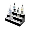 Elegant 60cm Display Shelf with 3 Steps and LED Lighting, Perfect for Showcasing Products in Style - Buy Online Now!