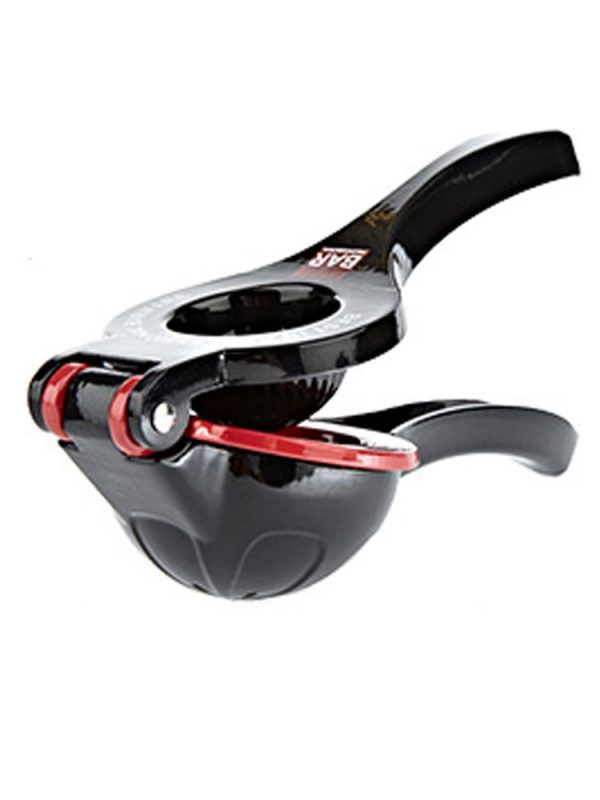 Get the best of both worlds with the Black/Red Double Citrus Juicer - a sleek and efficient cooking essential for your kitchen!