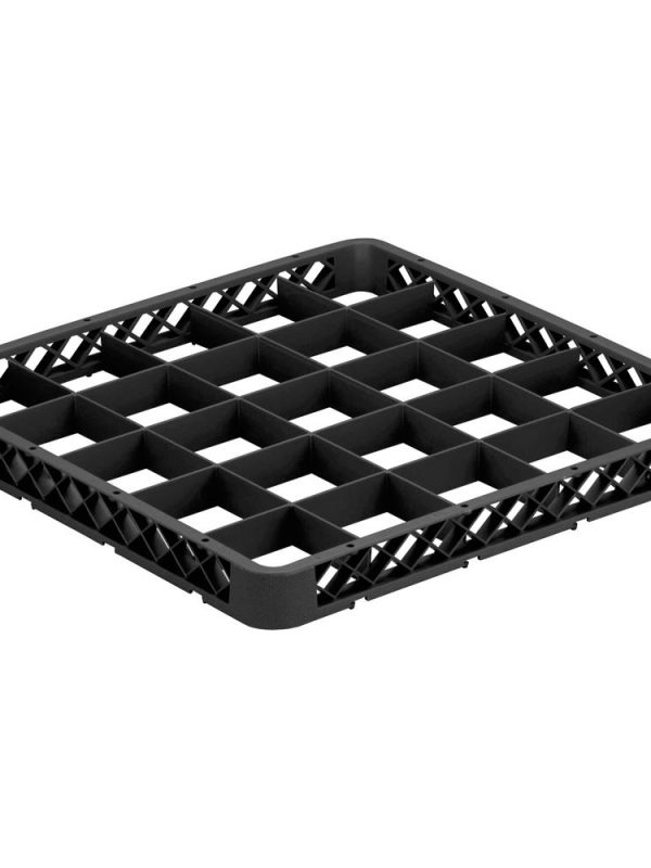 Premium Black Plastic Rack with 25 Cups, 50x50cm Size, 4.5cm Extension - Organize in Style! Ideal for Home or Office Use.