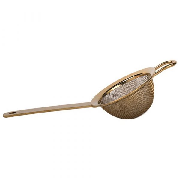 Fine Strainer Gold Double Mesh - Elegant kitchen tool for precise filtering, durable and stylish design, perfect for sifting and straining.