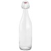 1L Glass Carafe with Swiveling Plastic Lid - Stylish and Functional Eco-Friendly Beverage Container for Home or Office