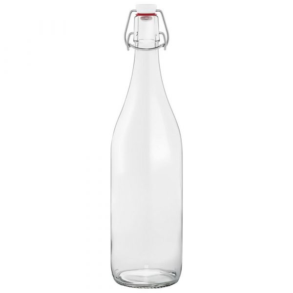1L Glass Carafe with Swiveling Plastic Lid - Stylish and Functional Eco-Friendly Beverage Container for Home or Office