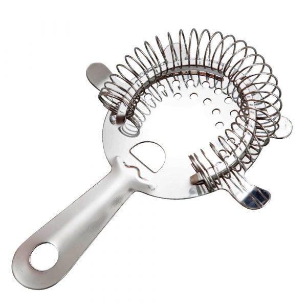 Premium Silver Hawthorne Strainer with 4 Prongs, Ideal for Bartenders and Mixologists - Shop Now!