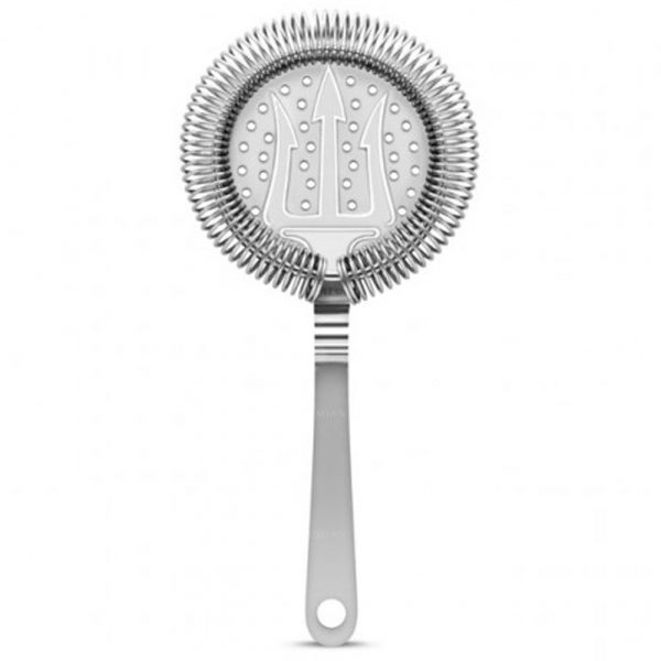 Sleek Argento Stainless Steel Hawthorne Strainer -  Premium bar tool for cocktail aficionados. Perfect for strain your favorite drinks with style.