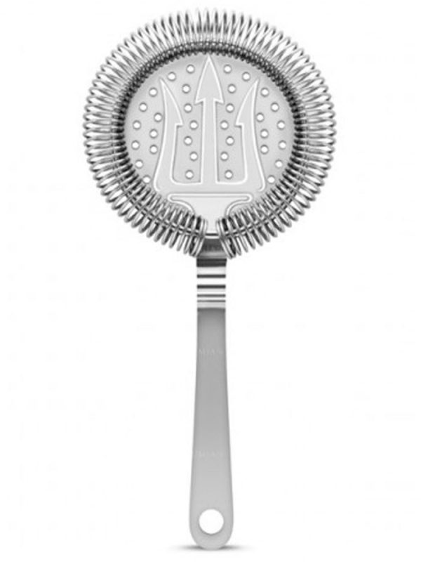 Sleek Argento Stainless Steel Hawthorne Strainer -  Premium bar tool for cocktail aficionados. Perfect for strain your favorite drinks with style.