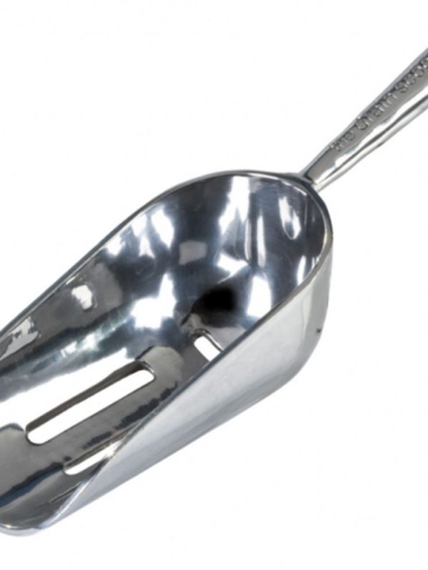 Premium Perforated Aluminum Ice Scoop 21x6.5cm - Efficient and Durable Kitchen Utensil for Ice Cubes - Buy Online Now!