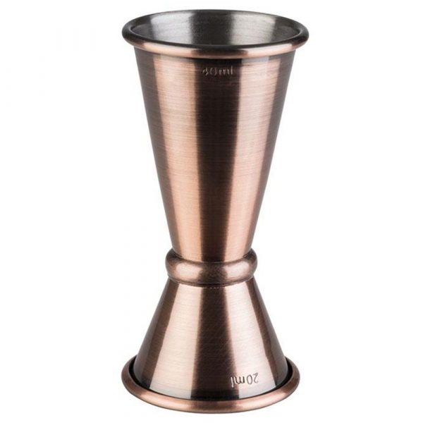 Premium Japanese Jigger 20/40ml in Elegant Copper Finish - Bartender's Essential Tool for Accurate Mixology Measurements