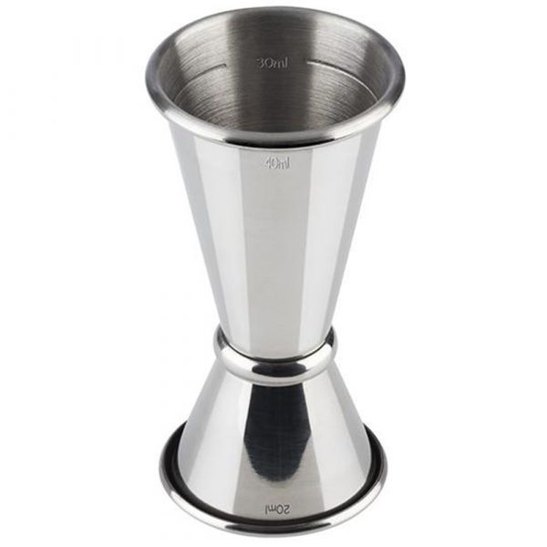 Stainless Steel Japanese Jigger Rame 20/40 ml - Premium cocktail mixing tool for accurate measurements and elegant bartending.