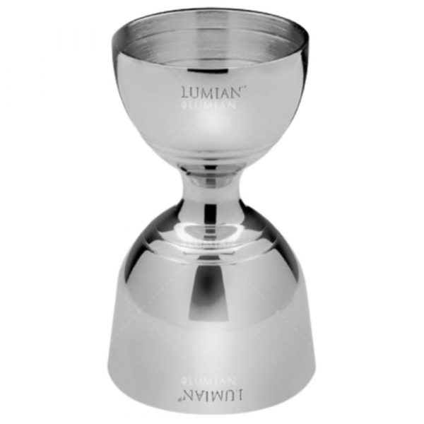 Stylish and versatile JIGGER GIOVE 30/60 ML S/S for precise cocktail mixing. Made of durable stainless steel. Perfect bar accessory for home or professional use.