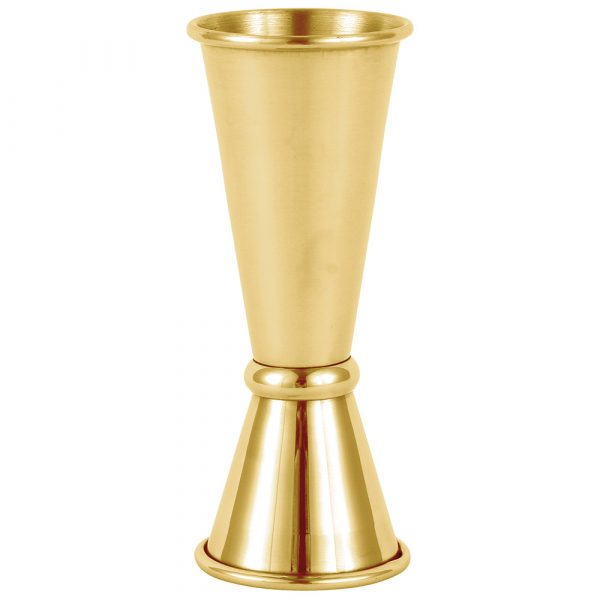 Dourado Japanese Jigger 25/50ml stainless steel cocktail measuring tool for bartending, high precision barware accessory.