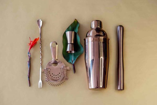 Stunning Rose Gold Bar Kit - elevate your mixology game with this elegant set, perfect for crafting delicious cocktails at home.