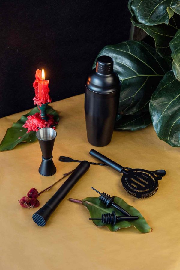 Stylish Black Matte Bar Kit - Premium quality home accessory set for sleek and modern decor. Elevate your space with this must-have kit.