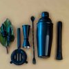 Stylish matte black bar kit for sleek and modern home decor, perfect for entertaining. Enhance your space with this premium set.
