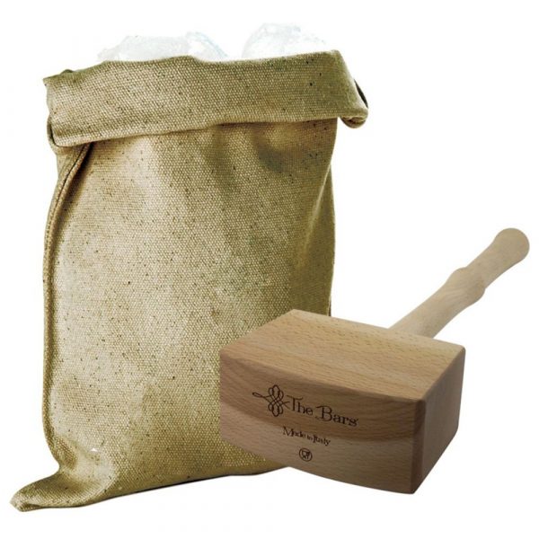 Premium Lewis Bag Kit with Wooden Hammer for Professional Cocktail Making, Bar Tool Set for Crushing Ice - Buy Online Today!