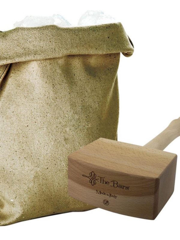 Premium Lewis Bag Kit with Wooden Hammer for Professional Cocktail Making, Bar Tool Set for Crushing Ice - Buy Online Today!