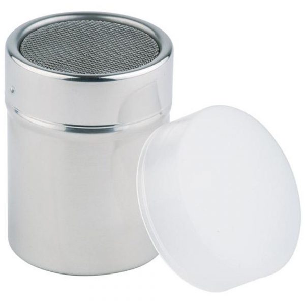 Stainless Steel Mesh Top Shaker with Lid, Durable and Stylish Design - Perfect for Mixing Drinks and More!