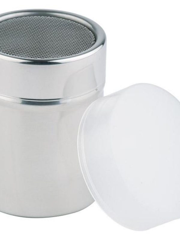 Stainless Steel Mesh Top Shaker with Lid, Durable and Stylish Design - Perfect for Mixing Drinks and More!