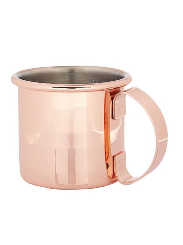 Elegant 60ml Mini Copper Jigger Mug, a must-have for precision cocktail making, high-quality craftsmanship.