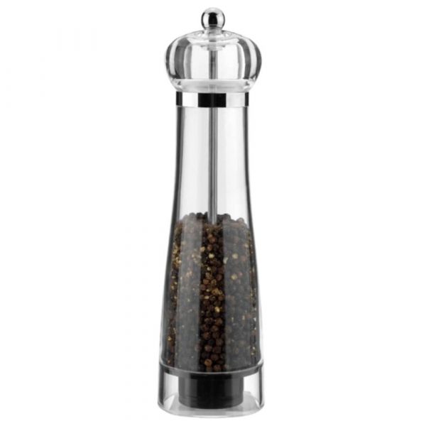 Premium 23cm Acrylic Pepper Mill for Even Grind - Elegant Kitchen Essential for Freshly Ground Peppercorns - Buy Now!