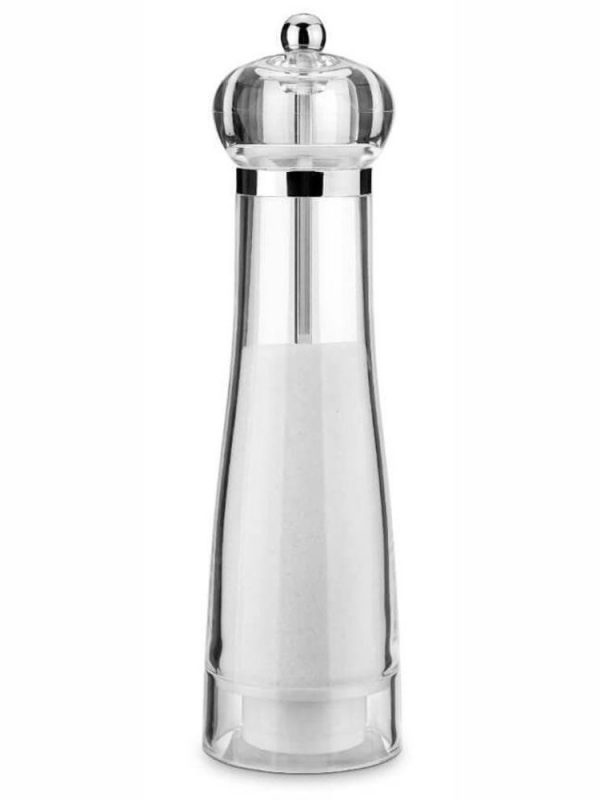 Beautiful 23cm Acrylic Salt Mill for Precision Seasoning - Enhance Your Culinary Creations with this Stylish Kitchen Essential