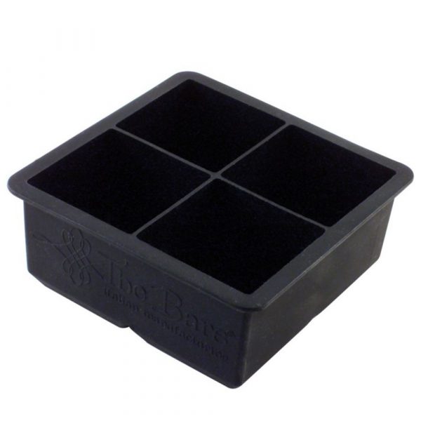 Premium Black Silicone 4 Cube 57mm Gel Mold - High-Quality Kitchen Accessory for Perfect Ice or Gelatin Creations - Buy Online Now!