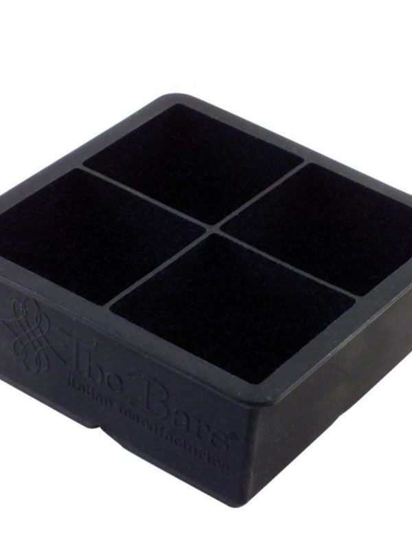 Premium Black Silicone 4 Cube 57mm Gel Mold - High-Quality Kitchen Accessory for Perfect Ice or Gelatin Creations - Buy Online Now!