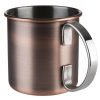 Premium 450ml Moscow Mule Mug in Antique Copper Finish, Stainless Steel Lining - Ideal for Cocktails, Beverages - Rustic and Elegant Design